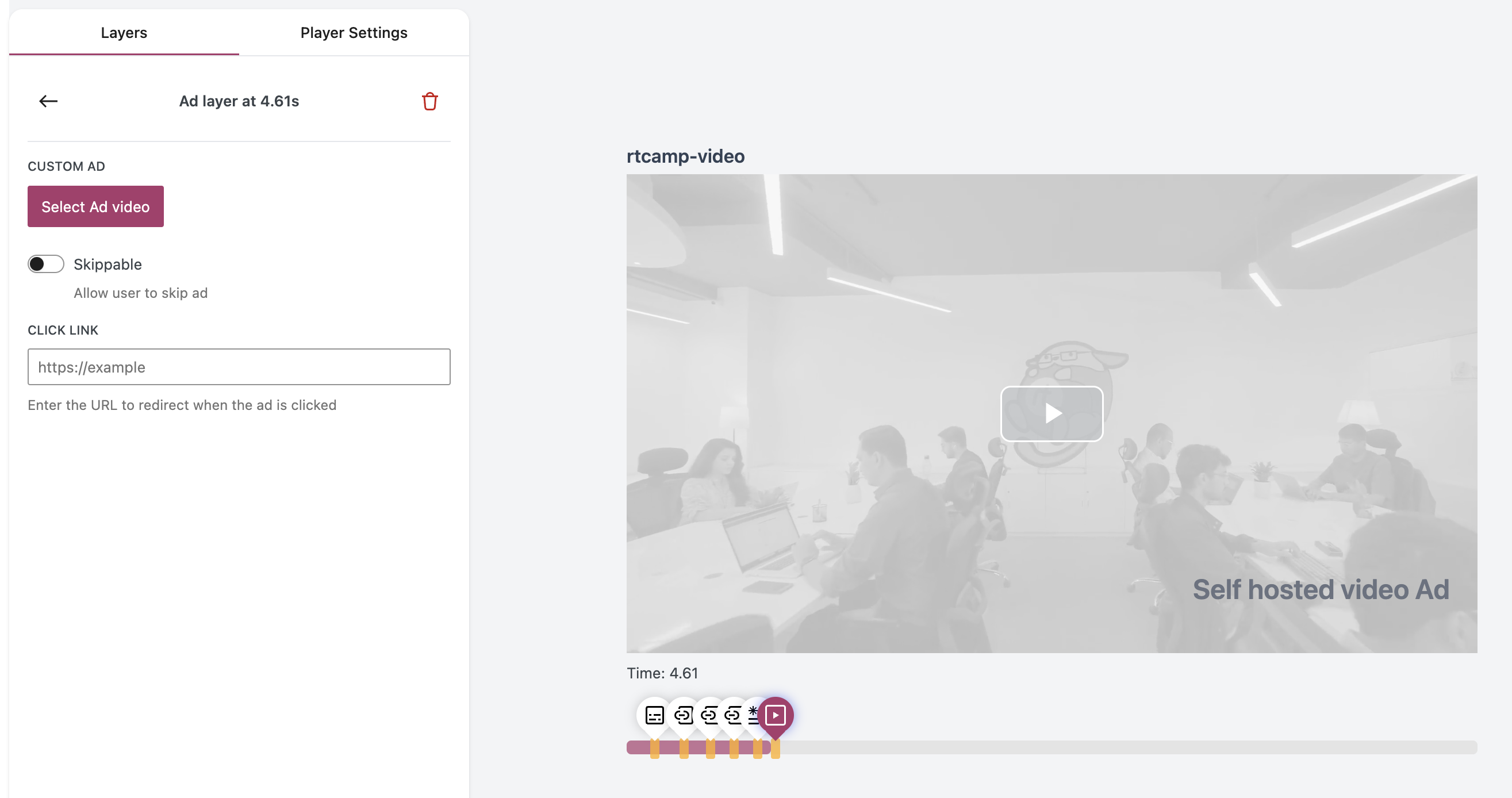 GoDAM Video Ads Layer